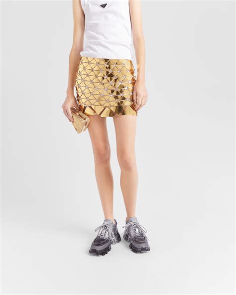 prada glitter mini skirt|prada skirts.